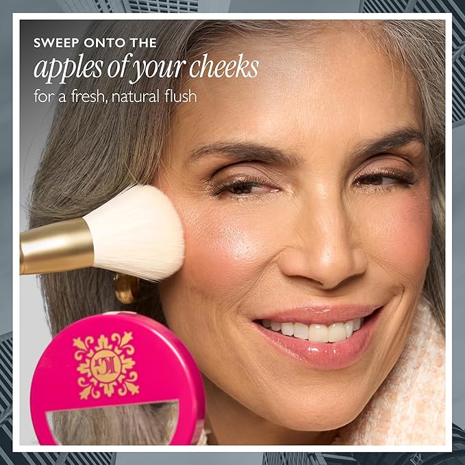 LAURA GELLER NEW YORK Holiday 2025 Limited Edition Baked Blush-n-Brighten Marbleized Blush - Skyline Sunset - Pink Color for Cheeks (01 Skyline Sunset)