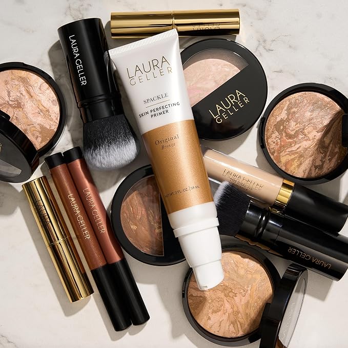 LAURA GELLER NEW YORK Baked Balance-N-Glow Illuminating Foundation - Toffee - Buildable Sheer to Light Coverage - Satin Finish