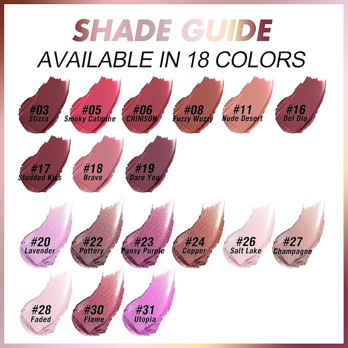 FOCALLURE Ultra Chic Metallic Lipstick,Rich Vitamin E Lip Crayon,Lightweight Shinning Color without Drying or Fading,Long Lasting Lips Makeup,#27 Champagne