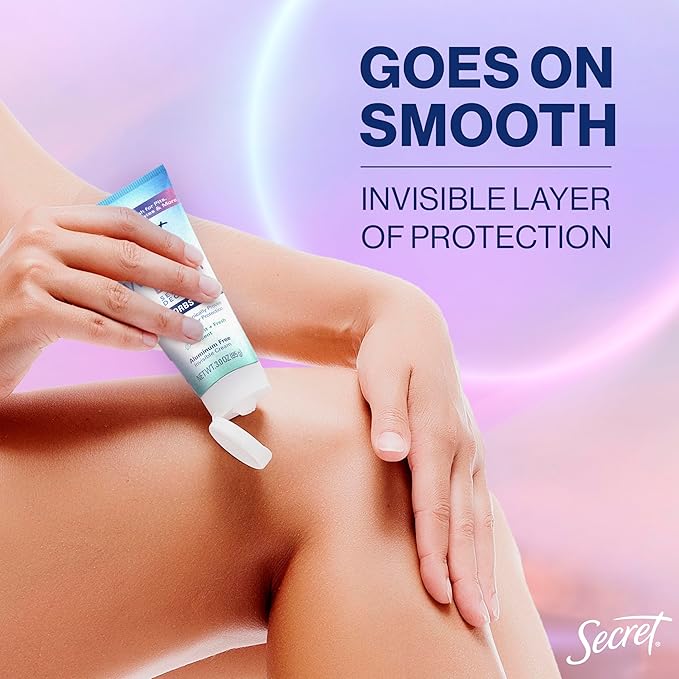 Secret Whole Body Deodorant Dry Feel Cream + Absorbs Sweat for Women, Light & Fresh Scent, Aluminum Free Deodorant, 72 HR Odor Protection, 3.0 oz