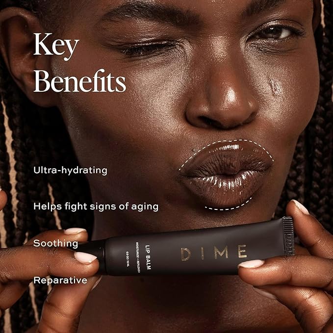 DIME Beauty Lip Balm, Hydrating Lip Balm and Gloss, Vegan & Cruelty-Free, Anti-Aging Lip Care, .5 oz / 15 ml