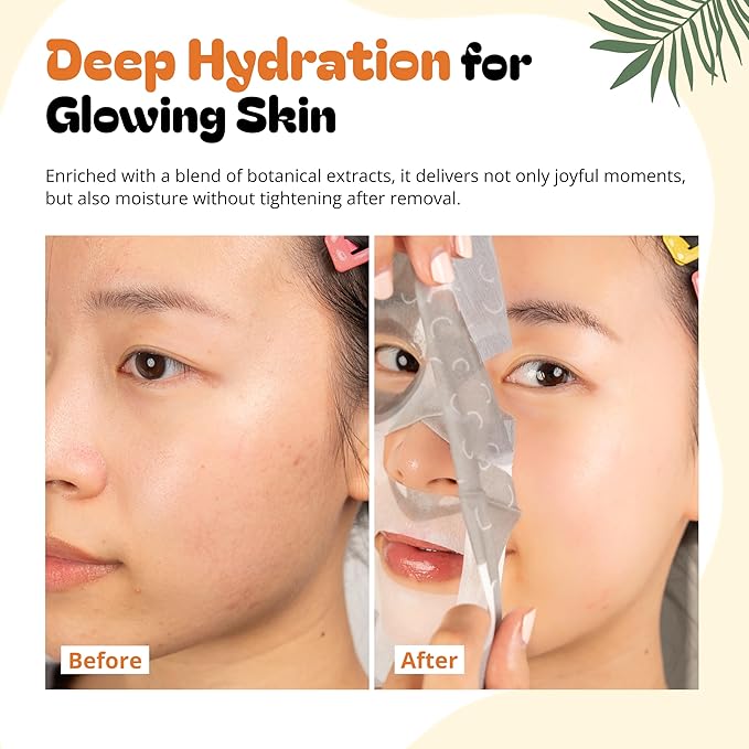 Epielle Character Face Mask Mystical Safari 6 Pack, Fun & Effective Korean Skin Care, Spa Party Favors, Stocking Stuffers, Birthday Gifts for Women, Thanksgiving Essentials