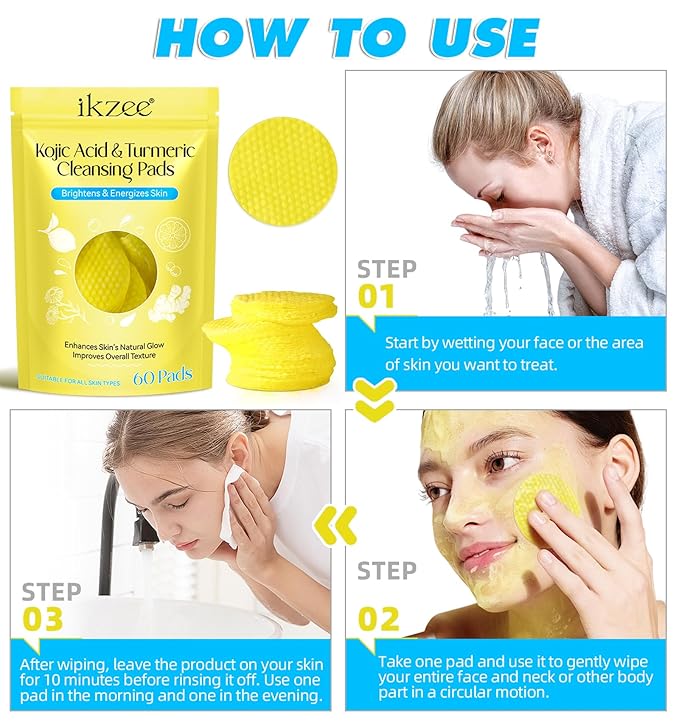 2 pack turmeric cleansing pads,