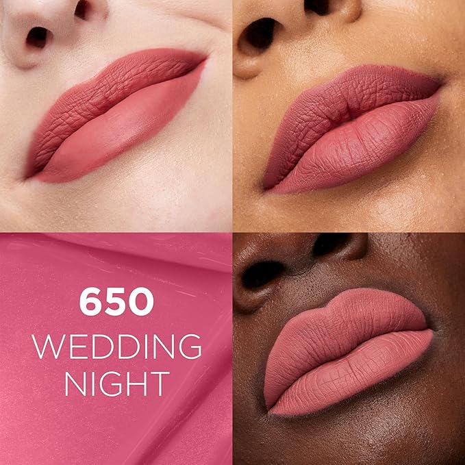 L'Oreal Paris Infallible Matte Resistance Liquid Lipstick, up to 16 Hour Wear, Wedding Night 650, 0.16 Fl Oz