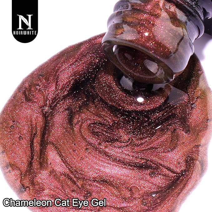 Cat Eye Gel Nail Polish, 12 Colors Sparkly Glitter 9D Chameleon Magnetic Nail Polish Set with Magnet Base Top Coat Soak Off LED UV Nail Art DIY Manicure Home Salon Gift for Women