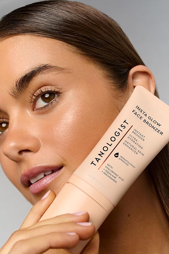 Tanologist Insta Glow Face Bronzer, Illuminating Cream Bronzer For Instant Radiant Glow, Lightweight, Blendable Formula For All Skin Tones, Vegan, 2.02 fl. oz/60 ml Tube