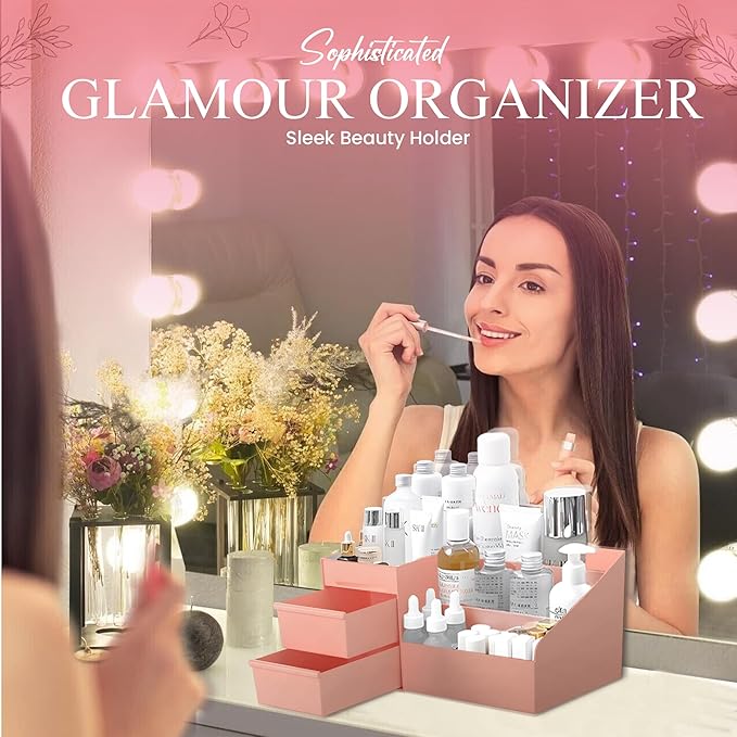 Makeup organizer countertop with 4