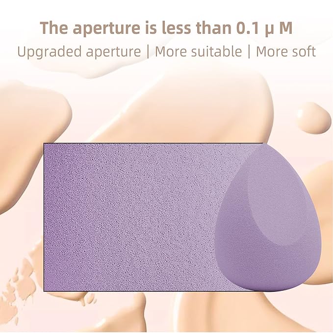 COSTICA Makeup Sponge, 8 Pcs Beauty Blender for Foundation Blending Sponge, Multi-colored Makeup Blender with Storage Box, Flawless for Liquid Cream and Powder