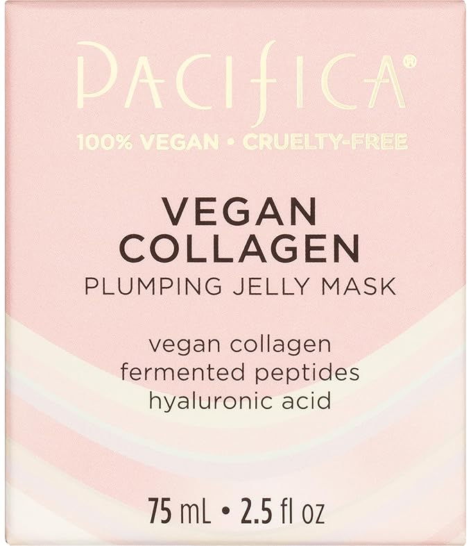 Pacifica Vegan Collagen Plumping Jelly Mask – Overnight Hydrating Face Mask with Vegan Collagen, Squalane & Hyaluronic Acid, Deep Moisture for Plump, Dewy Skin, Glass Skin Glow, Clean Beauty Skincare