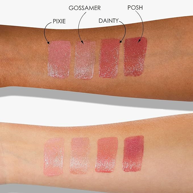 LONDONTOWN Posh, Flushed Pink, Plush Shine Lip Gloss Tube, Deep Hydrating High Shine Sheer Tint Non-Sticky Conditioning Balm