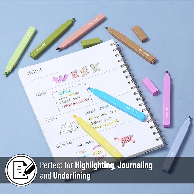 Mr. Pen- Aesthetic Highlighters, 8 Pack, Chisel Tip, Autumn Colors, Cute Highlighters Assorted Colors