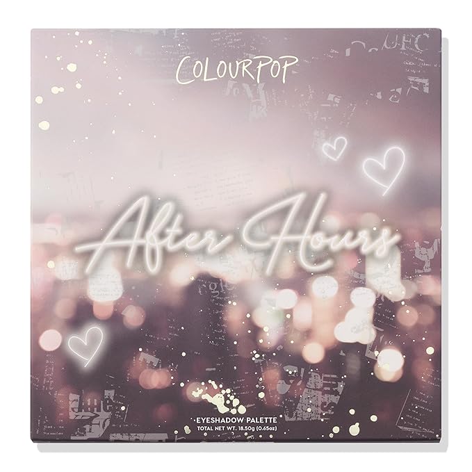 ColourPop After Hours Eyeshadow Palette - Smokey Mauve Makeup Palette with Metallic, Matte, Glitter & Matte Sparkle Finishes - Buildable, Blendable & High-Pigment Formula (0.65 oz)