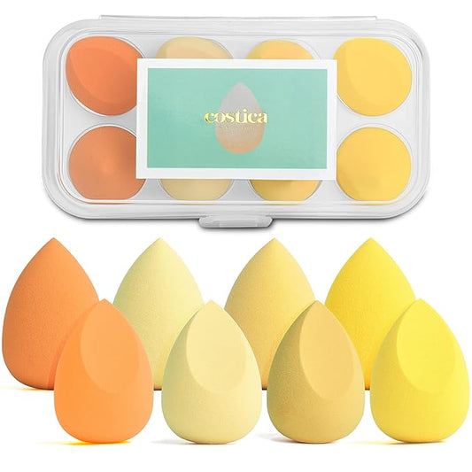 COSTICA Makeup Sponge Set Blender, Beauty Sponge Makeup Blender Flawless for Liquid - Multi Colored 8 pcs Exquisite Packeged