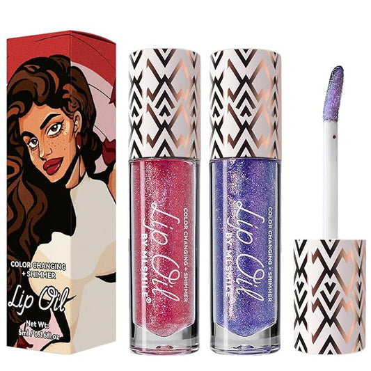 2 Colors Boss Up Color Changing Lip Oil,