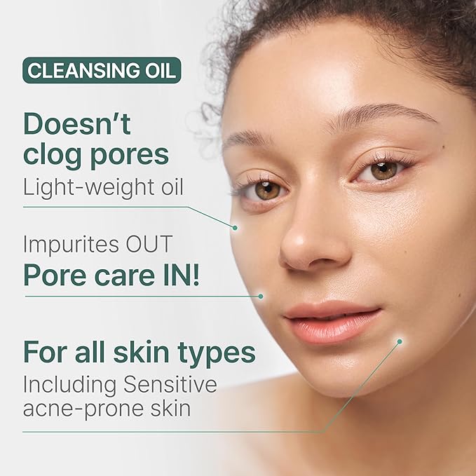 Illiyoon Gentle Deep Cleansing Oil | Lightweight Facial Cleanser with Coconut Oil & AHA/BHA for Makeup, Fragrance-Free, Sebum & Blackhead Removal, Korean Skin Care, 8.45 fl.oz.