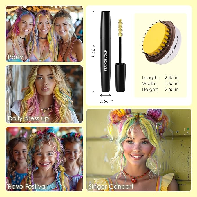 Yellow Temporary Hair Chalk Color