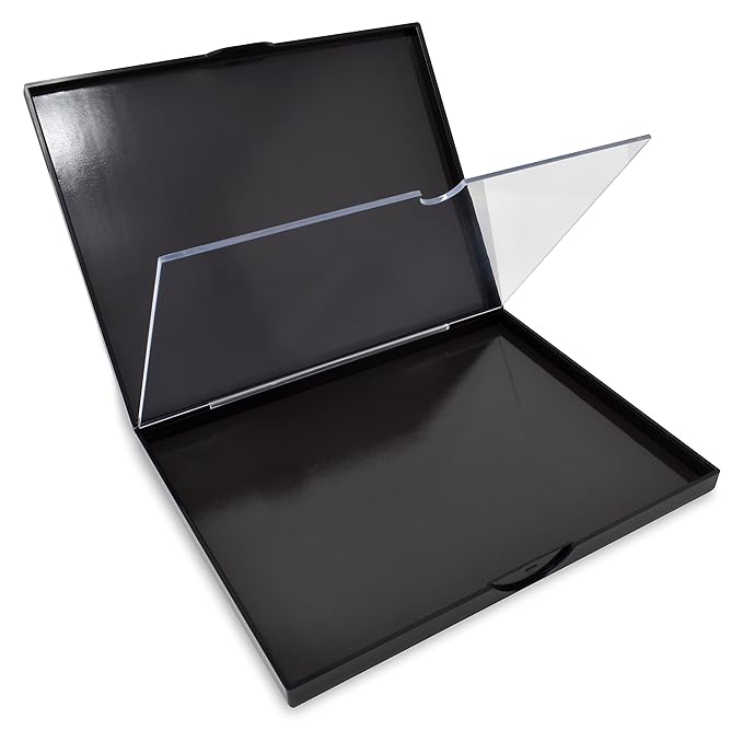 The Adept Palette in Singularity Black - Double Sided Magnetic Empty Palette with Divider, Holds Over 100 Single Round Standard Sized Eyeshadow Pans, Hardshell Case