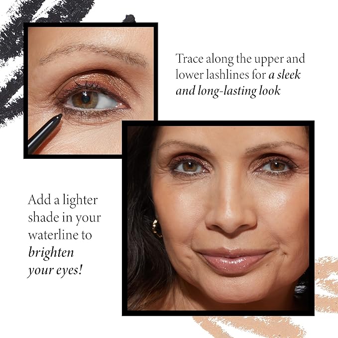 LAURA GELLER NEW YORK INKcredible Gel Eyeliner - Graphite - Waterproof Smudge-proof Eyeliner Pencil - Built in Sharpener