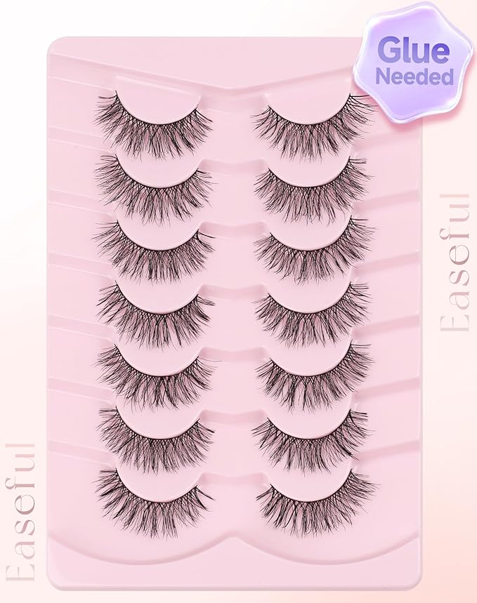 Bright-08 Mink Wispy Lashes - Natural Look, C Curl, Strip Lashes
