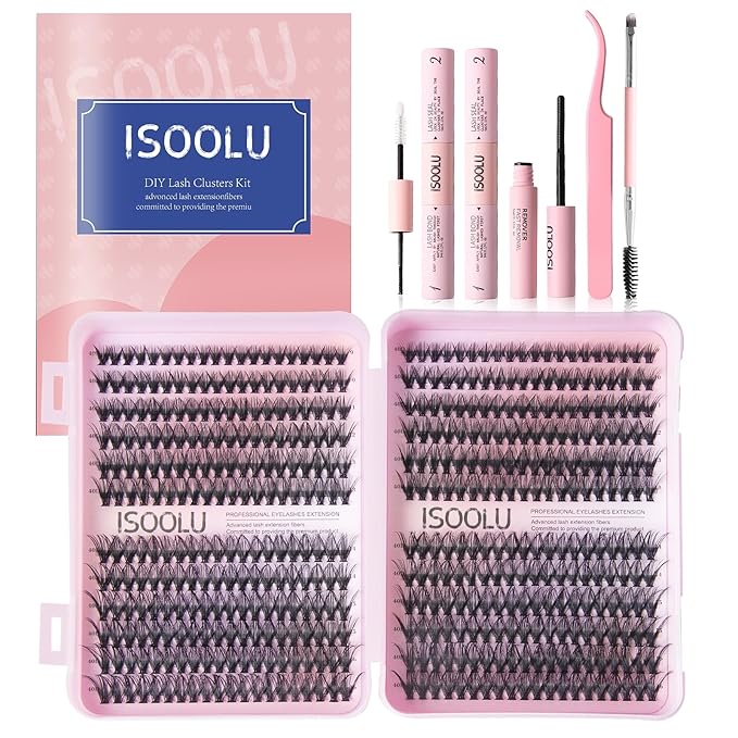 Fairy Lash Clusters Manga Individual Lashes C Curl Wispy Eyelash Clusters WideSpan Eyelash Extension Kit with Lash Bond and Seal Wet-Look Spiky Cluster Lashes (40D 9-16mm D 0.07)