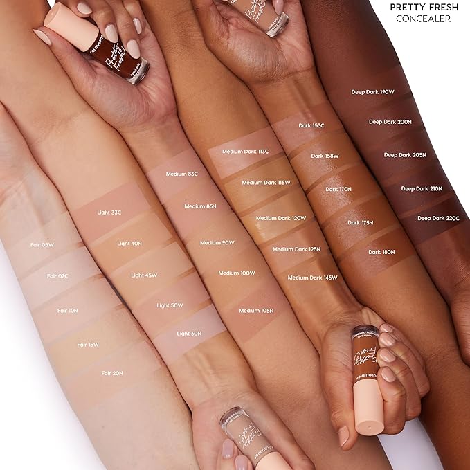 ColourPop Pretty Fresh Creamy Concealer - Full Coverage Concealer with a Natural Finish - Formulated with Hyaluronic Acid & Coconut Water for Instant Hydration - Deep Dark - 200N (0.3 oz)