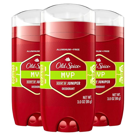Old Spice Men's Deodorant Aluminum Free MVP, 3oz (Pack of 3)