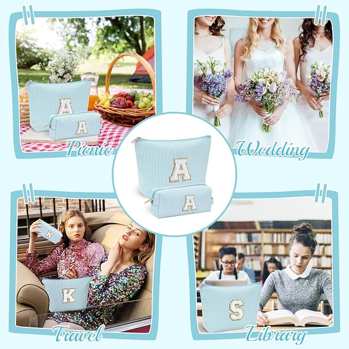 YOOLIFE Birthday Gifts for Women Girls - Personalized Initial Cute Makeup Bags Cosmetic Bag Make Up Bag Toiletry Pouch Gift for Women Her Friend Mom Teacher Sister Teenager Female Bridesmaids Z