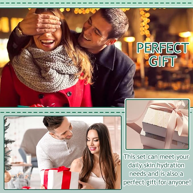 Aloe Vera Skin Care Set,Facial Kit with Facial Cleanser,Toner,Eye Cream,Face Serum,,Exfoliating Gel,Face Cream & 3PCS Mask,Travel Skincare Kit for Women (9PCS)