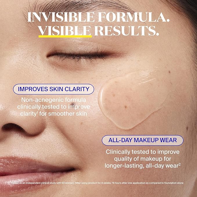 Supergoop! Unseen Sunscreen - SPF 50 - Clear & Invisible Face Sunscreen + Broad Spectrum + Makeup-Gripping Primer - Weightless, Scentless, Oil Free - For All Skin Types & Tones - 2.5 fl oz