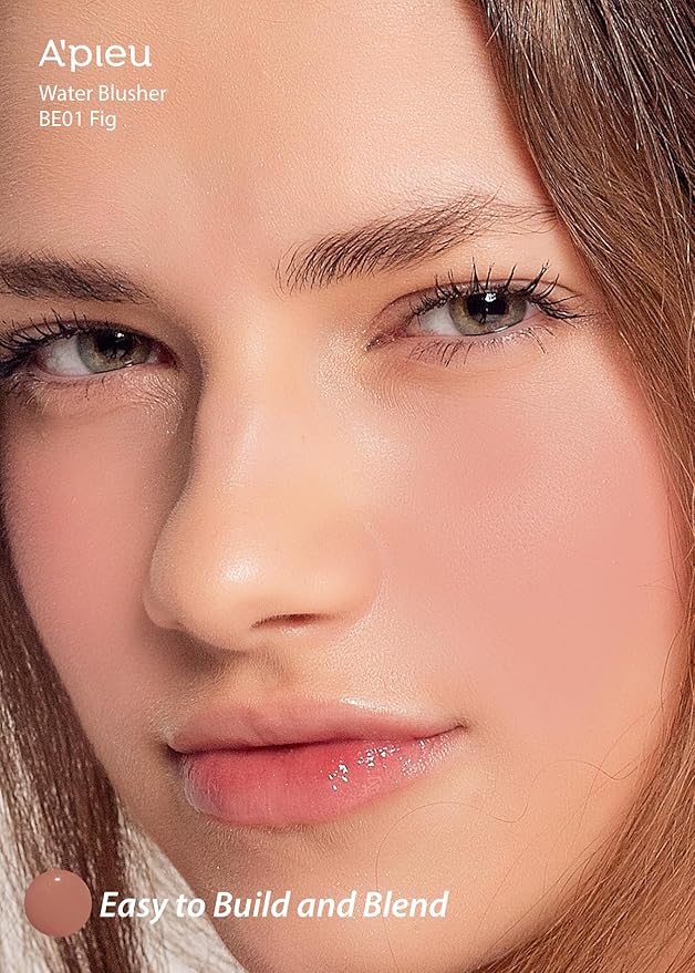 A'PIEU Juicy-Pang Water Blusher [BE01] – Fruity Liquid Blush for Cheeks, Buildable & Blendable Color, Hydrating Dewy Finish with Fruit Extract Blend & Rose Flower Water, 0.31 fl oz