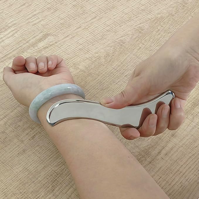 BYYDDIY Stainless Steel Gua Sha Muscle Scraper Tool,Scar Tissue Tool,Physical Therapy Tools,Muscle Scraping Tool,Guasha Massage Scraper,IASTM Tools (S.S-1)