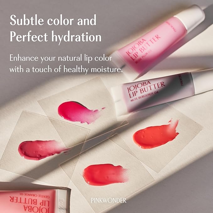 Jojoba Lip Butter (Bright Coral 02)