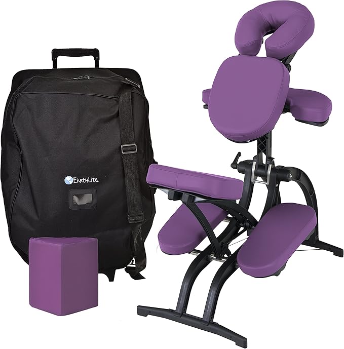 EARTHLITE Portable Massage Chair AVILA II - Premium Folding Spa/Massage/Tattoo Chair incl. Rolling Carry Case