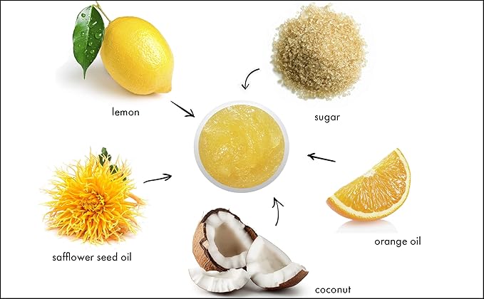 RAYA Lemon Sugar Facial Scrub (157) | Organic and Natural Exfoliating Scrub for Dry Skin | Brightens and Smooths Complexion
