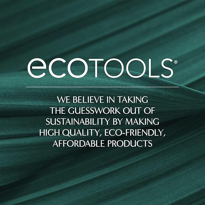 EcoTools Mini Facial Cleansing Brush, Infused with Citrus, Boosts Collagen, Safe for Sensitive Skin, Exfoliates & Clean Pores, Travel Sized, Ecofriendly, Vegan & Cruelty-Free, 2 Count