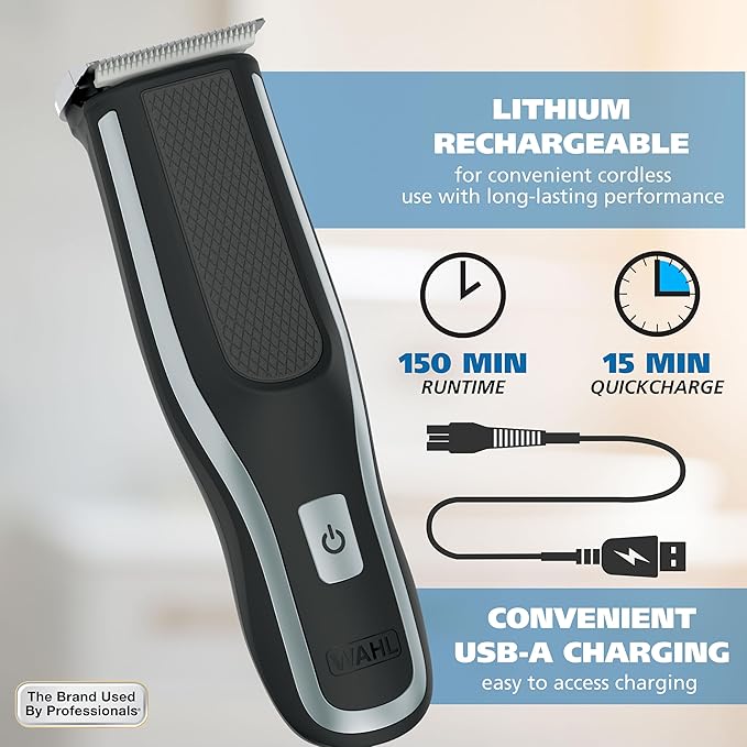 Wahl Clipper Self-Haircut Pro Lithium Ion Cordless Hair Clippers, Easy to Use Self Haircutting Kit Designed for DIY Haircuts – Model 3026122