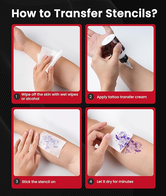 Phomemo Bluetooth Tattoo Stencil Printer, Wireless M08F Tattoo Machine with 10pcs Free Transfer Paper, Thermal Portable Printer for Artists & Beginners, Compatible with Phone, Tablet & PC, Black