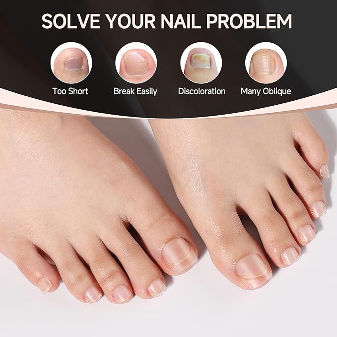 UNA GELLA Toe Nail Tips 504Pcs - Full Cover Matte Squavol Toe Nails Soft Gel Pre-file Gel Toe Nail Tips For Toe Nail Extensions Home DIY Nail Salon Soak Off 15 Sizes