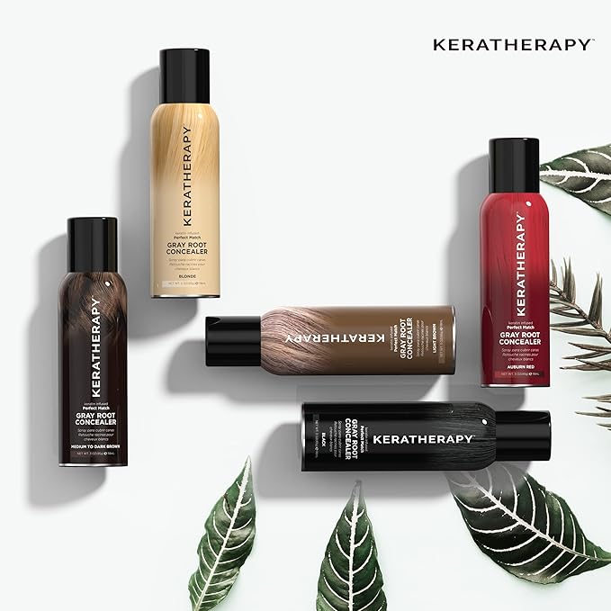 Keratherapy Keratin Infused Perfect Match Gray Root Concealer Spray, Auburn Red, 3 oz, 118 ml - Root Cover Up Spray to Hide Gray Roots - Keratin Therapy Hair Darkening & Temporary Scalp Concealer