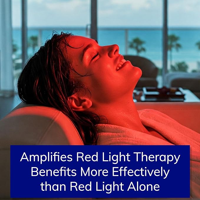 Red Light Therapy Activation Serum for Face & Neck | Amplify Benefits, Reduce Wrinkles, Hydrate, Brighten Skin | 100% Clean Formula with Matcha, Hyaluronic Acid, Orchid Stem Cells | 2x More, 2 Oz Size