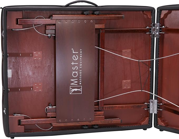 Master Massage 30" Del Ray Pro Portable Massage Table in Black Color, Standard