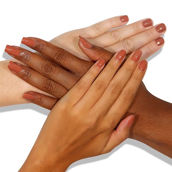 LONDONTOWN lakur Nail Polish - Chip-Resistant, Non-Toxic, Conditions & Hydrates Nails | Glossy Tawny Brown, Pecan Pie, .40 fl oz