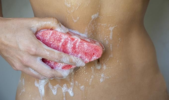 Spongeables Anti Cellulite Body Wash in a 20+ Wash Sponge, English Rose, 3 Count