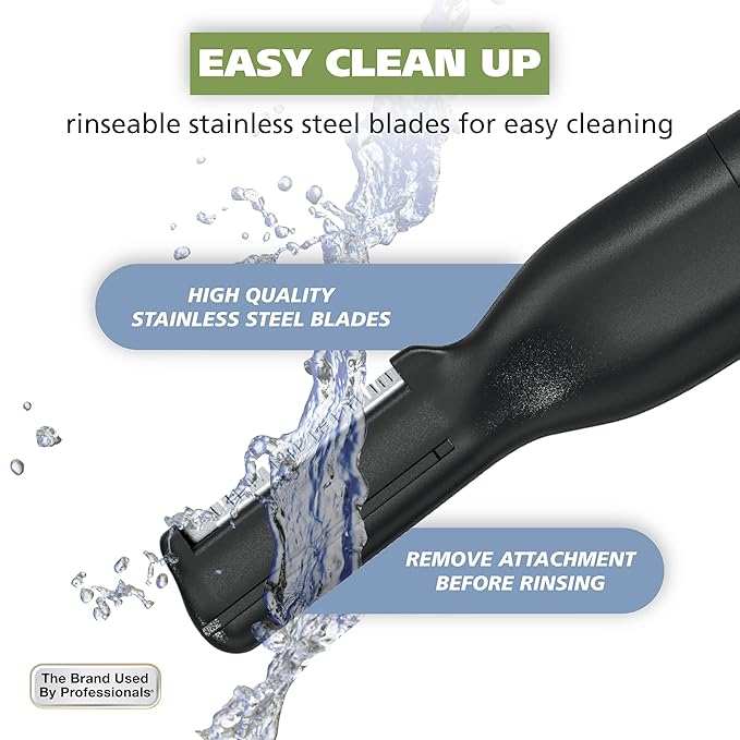 Wahl Micro Groomsman Battery Personal Trimmer for Hygienic Grooming with Rinseable, Interchangeable Heads for Eyebrows, Neckline, Nose, Ears, & Other Detailing - 05640-600