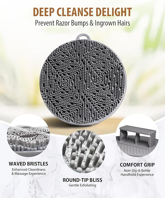 Silicone body scrubber - loop