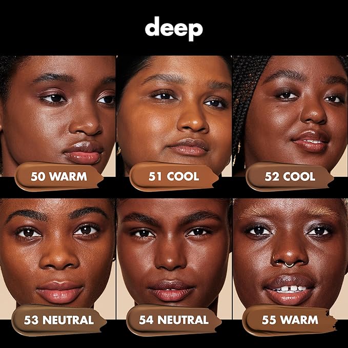 e.l.f. Soft Glam Foundation, Medium Coverage, Long-Lasting & Buildable Foundation For A Smooth, Satin Finish, Vegan & Cruelty-Free, 55 Deep Warm