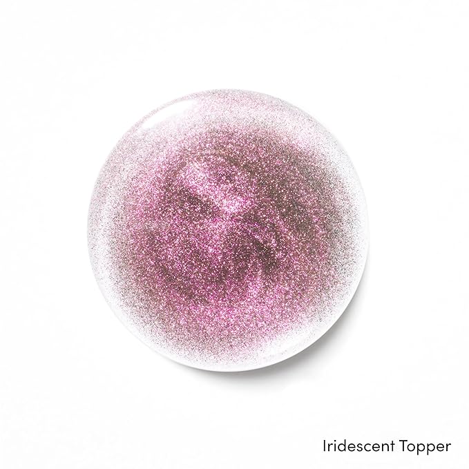 Dashing Diva One Gel Color & Magnetic Topper Duo - Diamante - Marshmallow & Iridescent Glitter Topper - 3-in-1 Base Coat, Nail Color & Top Coat - Gel Nail Polish Set