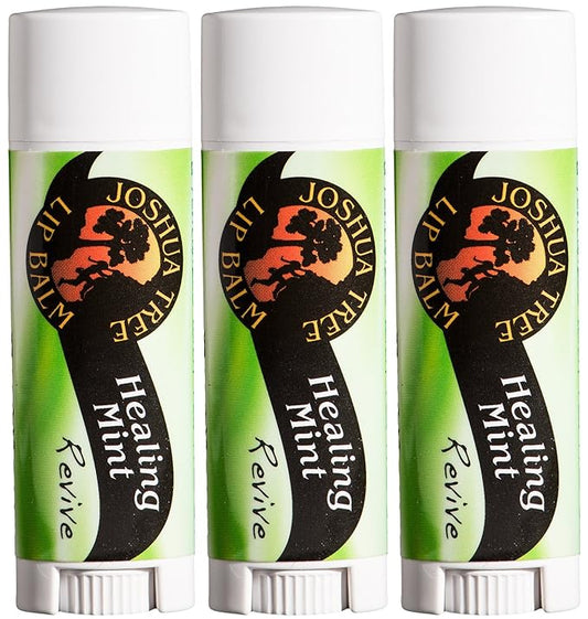 Joshua Tree Healing Mint Revive Organic Lip Balm (Pack of 3)