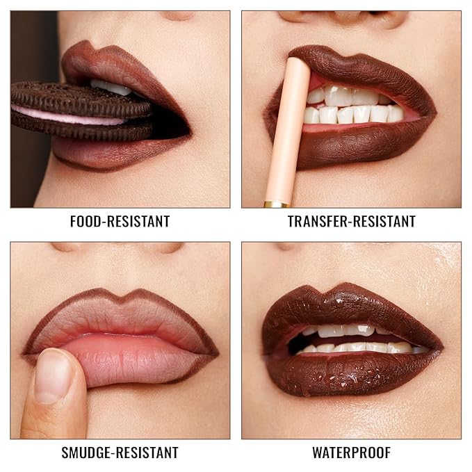 Oulac Waterproof Lipliner Pencil - Smooth and Creamy, Retractable Lip Makeup for Precision Application, Vegan & Cruelty-Free, LL01 Dusty Rose