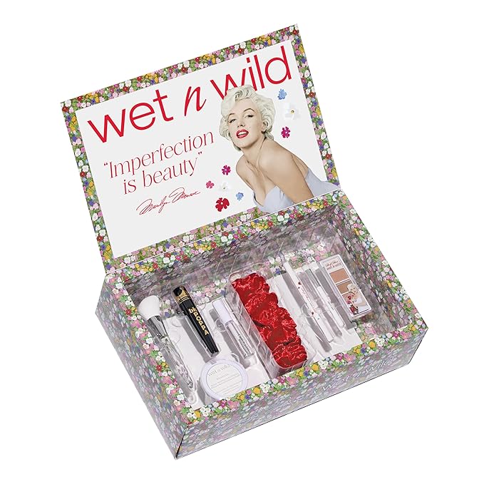 wet n wild Marilyn Monroe Collection PR Box - Makeup Set with Versatile Brushes, Buildable & Blendable Palettes, Vibrant Colors, & Lip Glosses for Unique Looks, Cruelty-Free & Vegan